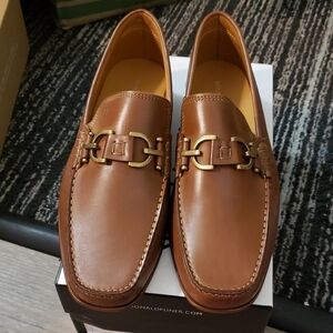 Donald J. Pliner Brown Loafers Slip-On Shoes